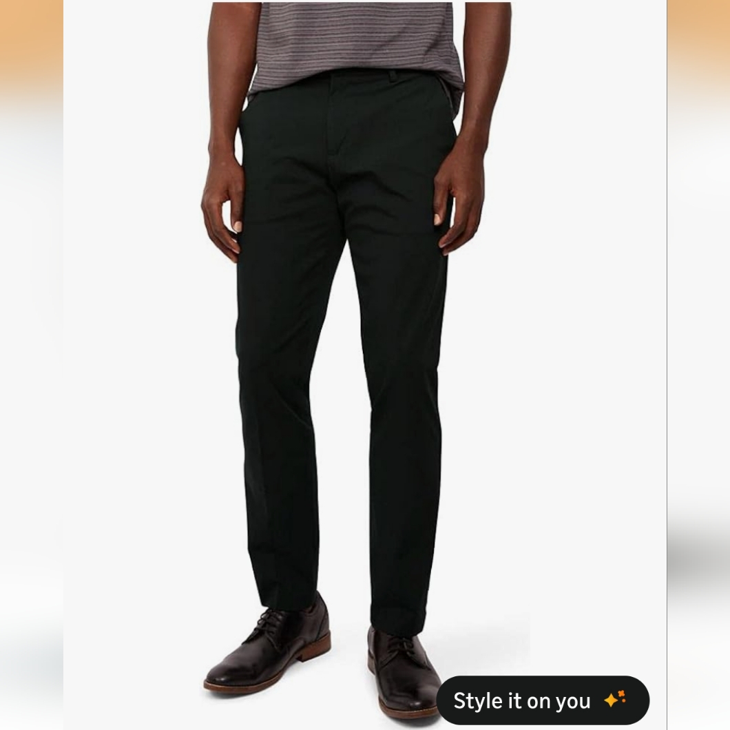 Dockers Men's City Trouser Slim Fit Smart 360 Tech Pants Black 33x34